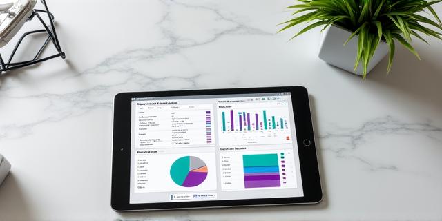 Clean professional dashboard on a tablet